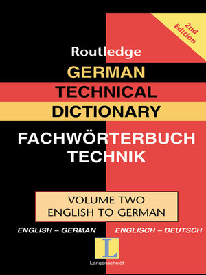 cover image of German Technical Dictionary (Volume 2)